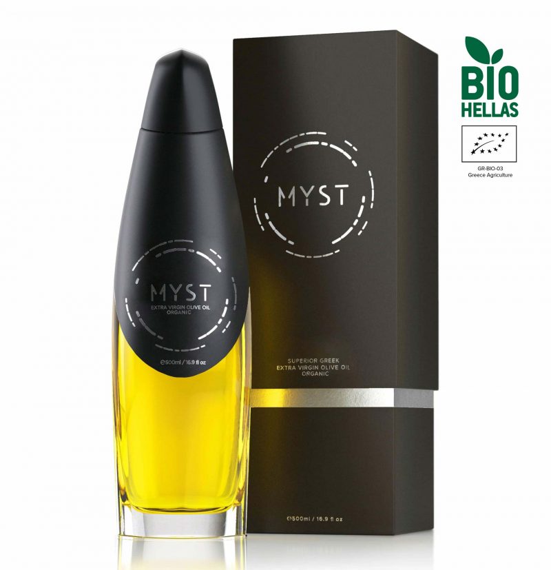 Organic Extra Virgin Olive Oil – MYST BIO - Bottle and Packaging