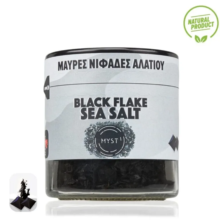 Black Pyramid Sea Salt Flakes – Activated Charcoal